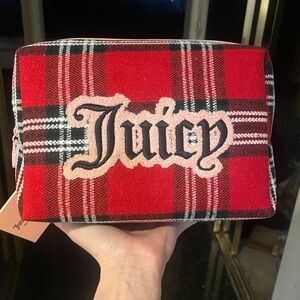 Juicy Couture Plaid Wedge Clutch Travel Bag